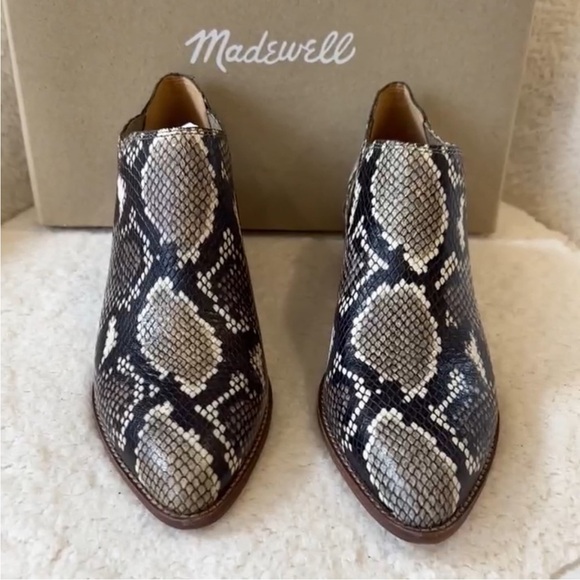 Madewell Shoes - NWT-Madewell Sonia Leather Snakeskin Chelsea Boot